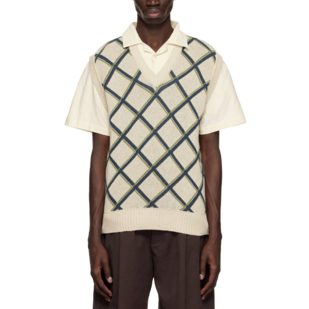 BNWT SS25 PALMES ARGYLE KNITTED VEST S & M & XL